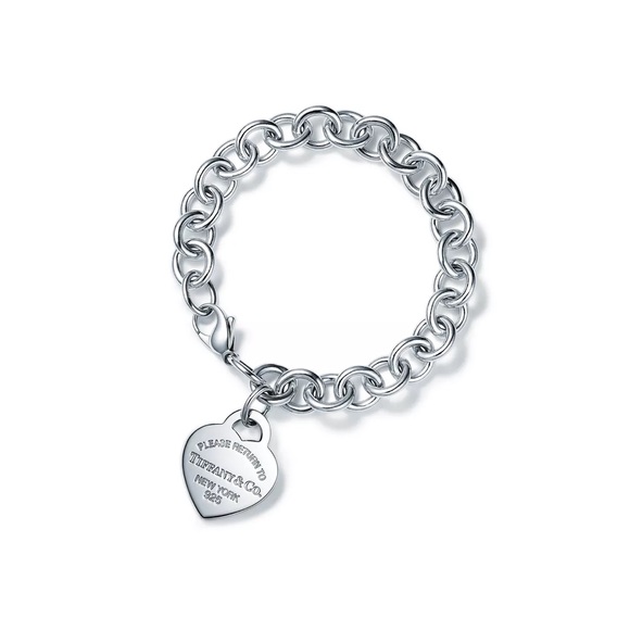 Tiffany & Co. Silver Heart Tag Bracelet - Picture 1 of 6